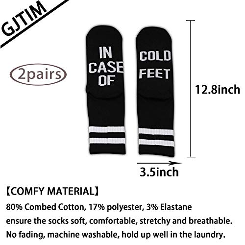 2PAIRS Groom Socks In Case Of Cold Feet Wedding Day Gift Socks Gift From Bride2