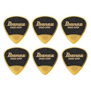Ibanez PPA16HSGYE PPA16HSGYE Plectra’s uit de Wizard-serie, met schuurpapier handvat, 1,0 mm, geel, 6 stuks