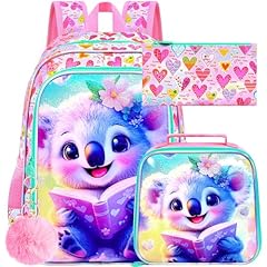 Uv Printing Pink Koala Book Backpack