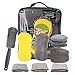 Uponer Set di Pulizia Auto 10 Pezzi,Kit pulizia auto interni ed esterna,Kit lavaggio moto,Spugna,Tamponi di Lavaggio,Panni Microfibra Kit panno asciugatura auto lucidatura,panno in fibra di carbonio