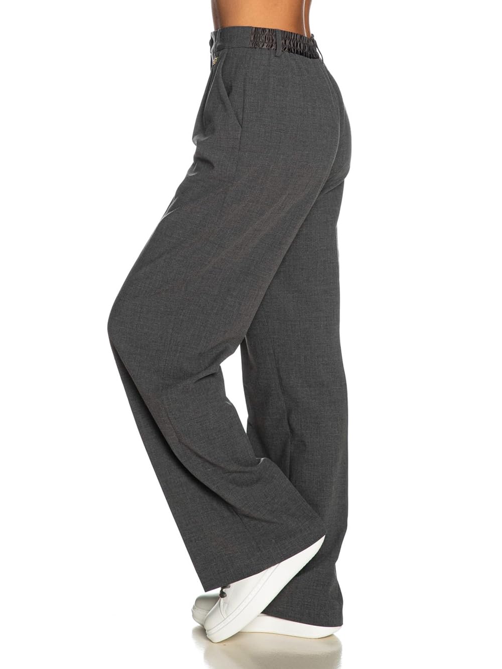 Yes Zee Pantalón Palazzo Mujer - Gris P385K900 Viscosa