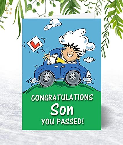 Olivia Samuel Son Driving Test Pass Congratulations Card from Medium Sized Card