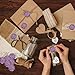 CHGCRAFT 50Pcs Butterfly Pattern Wax Seal Stickers Envelope Seal Stickers Wedding Invitation Envelope Seals Self Adhesive Stickers for Party Invitation Wrapping, Purple, 1.18inch