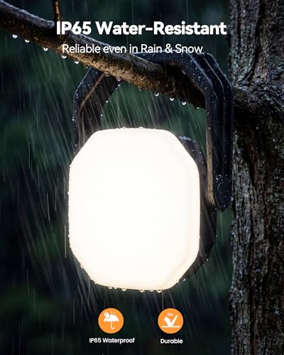 TechRise LED Solar Camping Lantern 4000LM, 6700mAh Rechargeable Tent Light — view 6