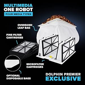 Dolphin Premier Robotic Pool Cleaner (2025 Model) with Multimedia, Oversized Leaf Bag, Standard & Ultrafine Filters, Weekly Timer, Waterline Cleaning & More — for In-ground Swimming Pools up to 50ft Dolphin Premier Robotic Pool Cleaner 2025 Model with Multimedia Oversized Leaf Bag Standard Ultrafine Filters Weekly Timer Waterline Cleaning More–for In ground Swimming Pools up to 50ft