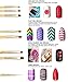 Beaute Galleria 15 Pieces Nail Art Brush Set for Detailing, Striping, Blending, One-Stroke Nail Art with Gel Brushes, Painting Brushes, 3D Brush, Dotting Tool, Fan Brush and Liner