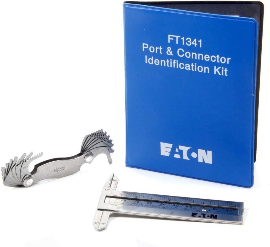 Aeroquip FCM3644 Port and Thread Identification Kit Incl. Caliper/Gauges/Compact Thread Gauge/Flexible Fresnel Magnifying Lens/Vinyl Pocket Size Carrying Case