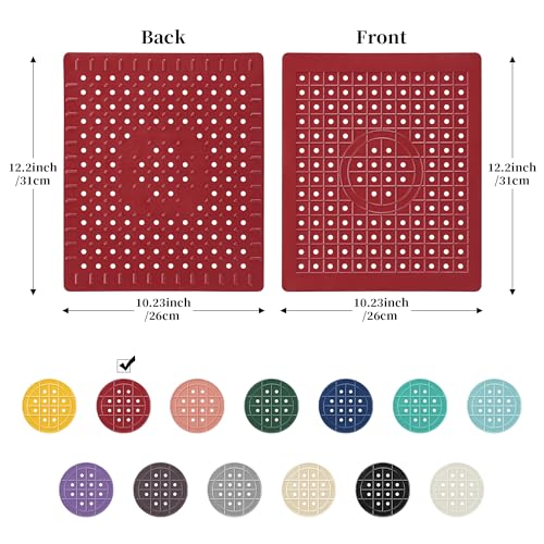 WILLKOMMEN Kitchen Sink Mat, 12" x 10" Rectangular Sink Protector Pad, Fast-Draining Grid Design Liner, Dish Drying Mat 2 Pack Red by WILLKOMMEN - Image 4