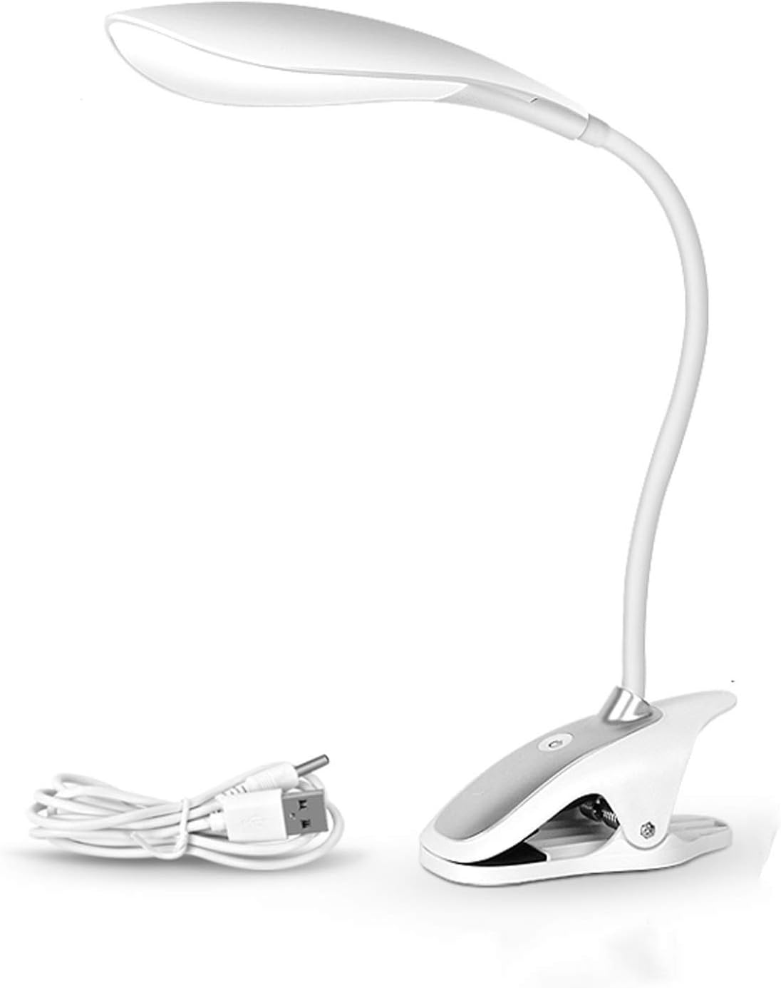 LED Table lamp 6W Clip on Light，LED Desk Lamp with USB Charging Port 3 Color Modes Rechargeable Touch Control Clip Light Reading Lights Eye Protection Desk Lamp
