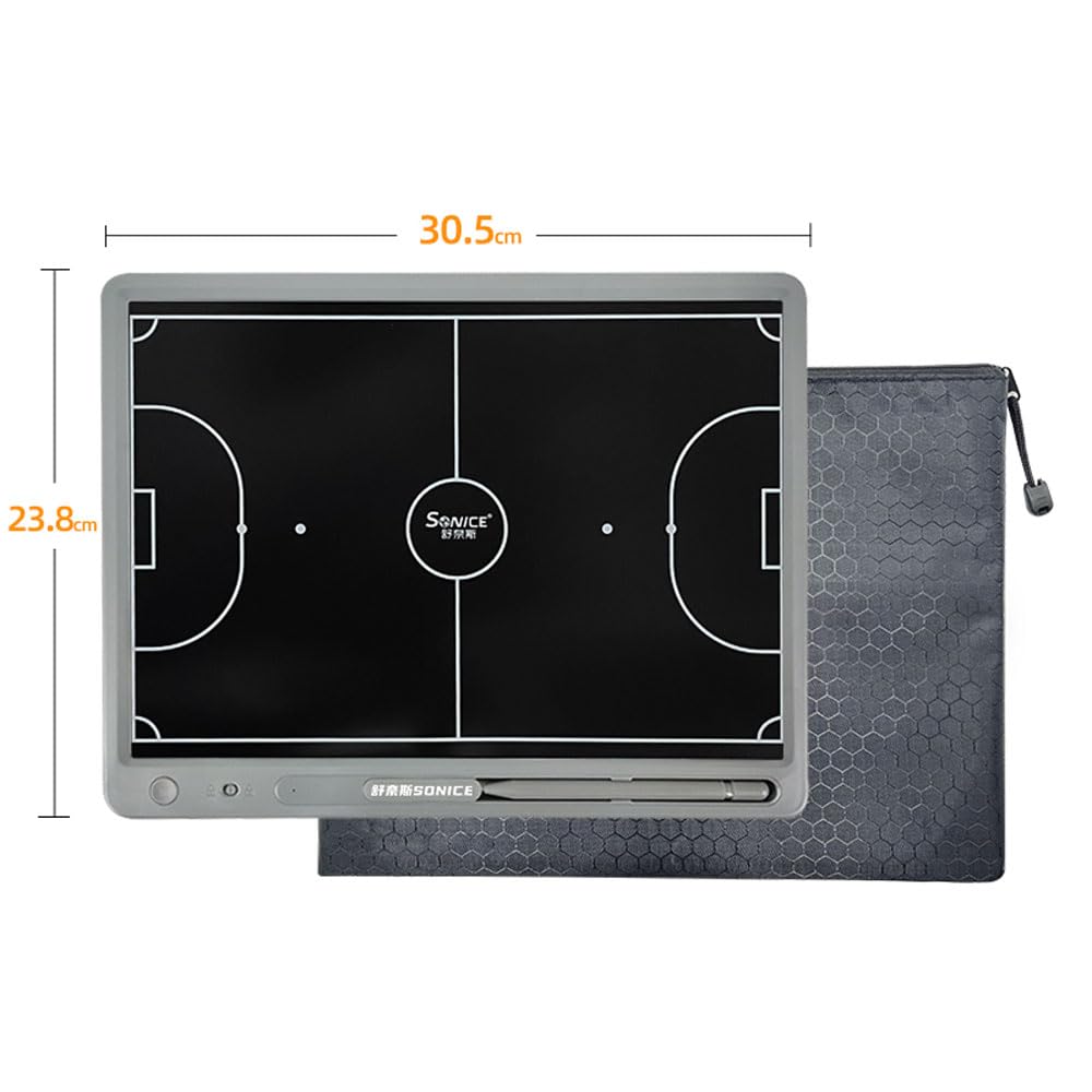 Tavola tattica da Calcio a 5, LCD, tabellone tattico elettronica per Futsal, con penna, lavagna per allenatori di calcio a 5, blocchi da disegno cancellabili, accessori per allenamento, 15 pollici