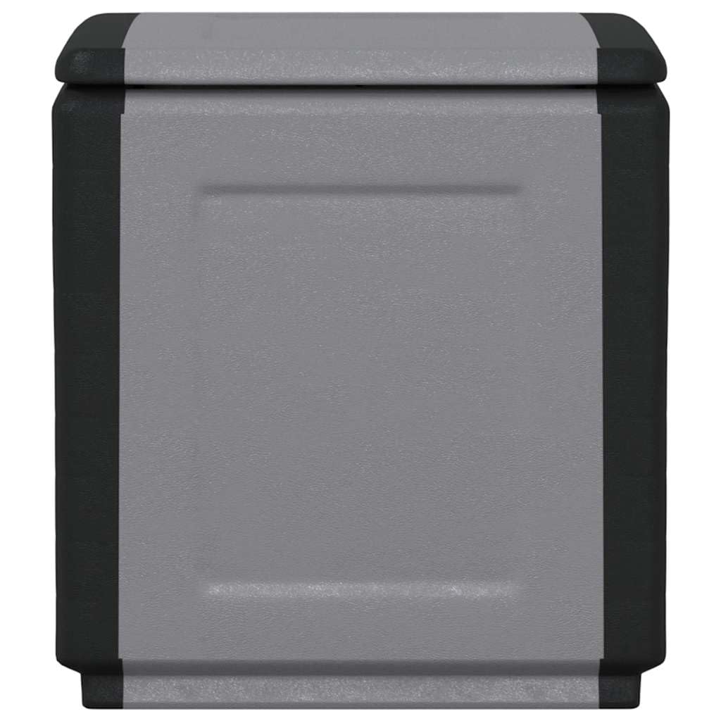 Scatola portaoggetti da giardino 130 l, 54 x 53 x 57 cm, PP grigio scuro e