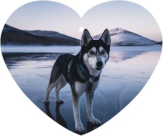 Husky Dog on a Frozen Lake Car Air Fresheners Cards 4 Pcs Long Lasting Car Fresheners Gifts for Men Women Auto Aromatherapy Tablets Hanging Scented Card Rearview Mirror Pendant - Lavender Scent