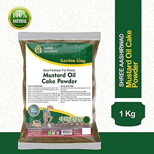 Buy SHREE AASHIRWAD Mustard Oil Cake Powder 1 Kg Organic Fertilizer