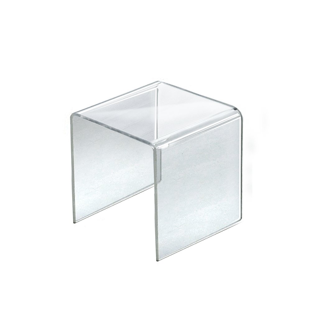Azar Displays 515318 7.5" Acrylic Square Riser (4 Pack)