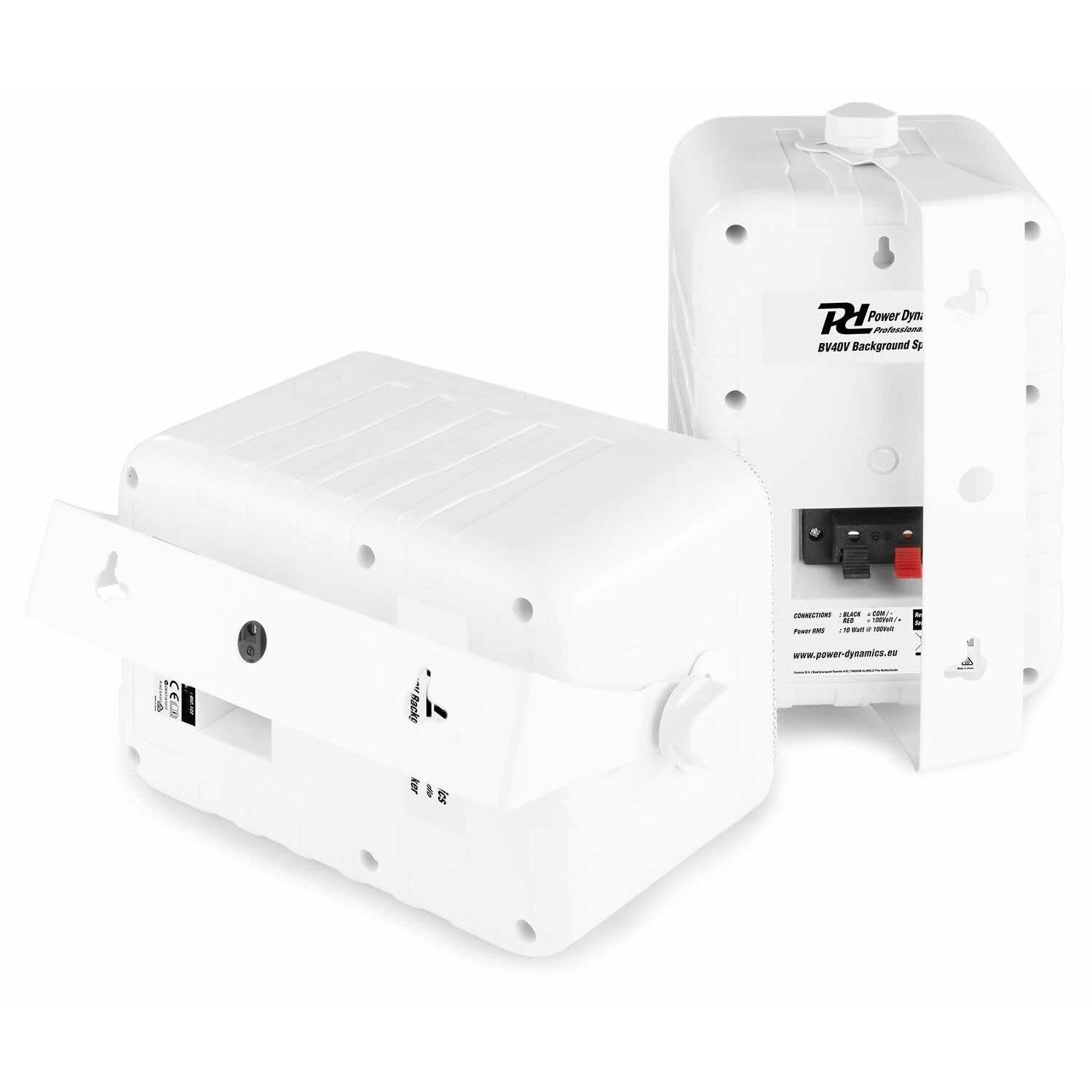 Power Dynamics BV40 - Altavoz de Pared 3 vías 8 Ohm Color Blanco línea 100V