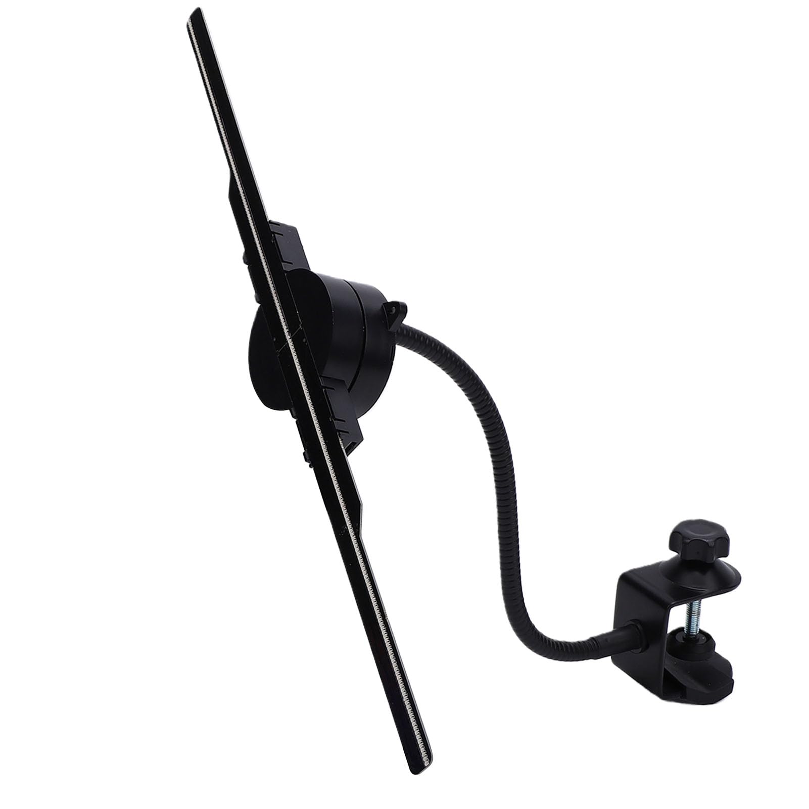 Asixxsix WiFi 16,5 Zoll 3D-Hologramm-Lüfterprojektor mit 224 LED (EU) | Auflösung 2000 X 224, PC-Mobile-App-Steuerung, mit Schreibtischclip, für Business-Store-Display-Events, Messen