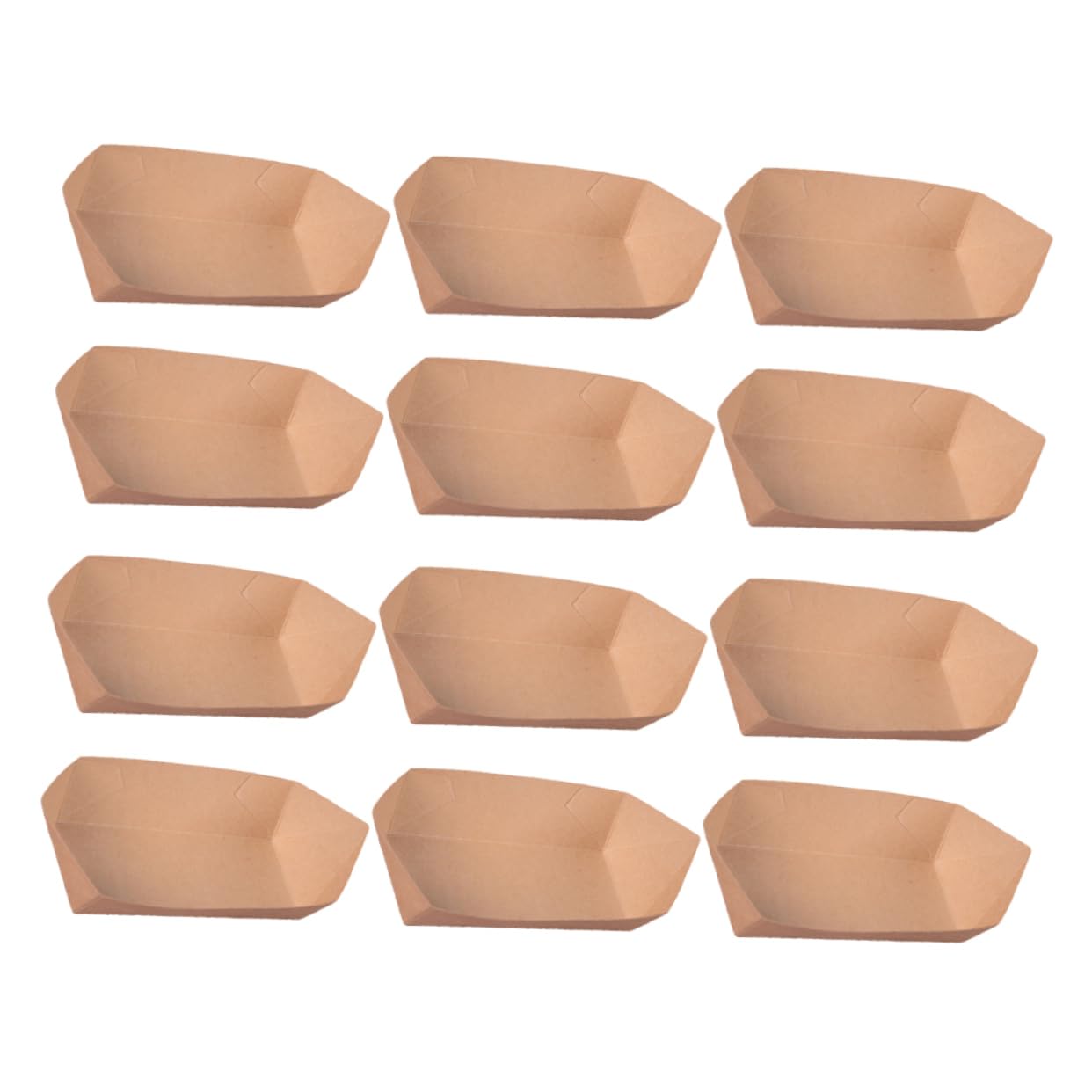 Cabilock Party Supplies Paper Food Trays Boat Shaped Snack Containers Grease Resistant for Tacos Snacks