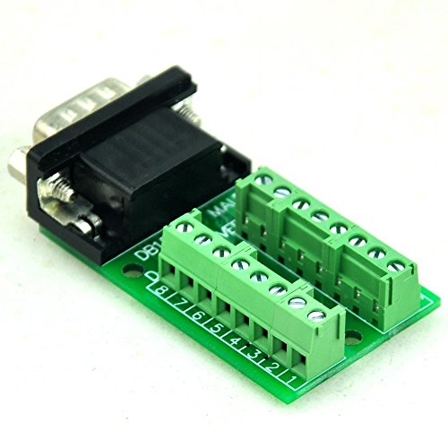 Czh-Labs Slim Right Angle D'sub Header Breakout Board, Terminal Block Dsub Connector Module (Db15Hd Male) #TOP1