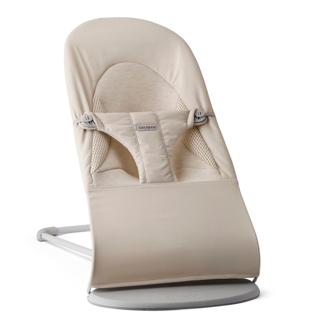 BabyBjörn Babywippe Balance Soft, Gewebt/Jersey, Tri-Fabric, Hellbeige