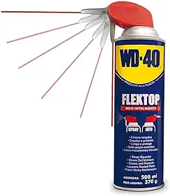 WD-40 Spray Multiuso 500ml - Óleo Lubrificante, Desengripante, Antiferrugem, Para Portas, Ferramentas e Carros