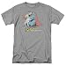 Superman and His Dog DC Comics T Shirt & Stickers (Large) Gray