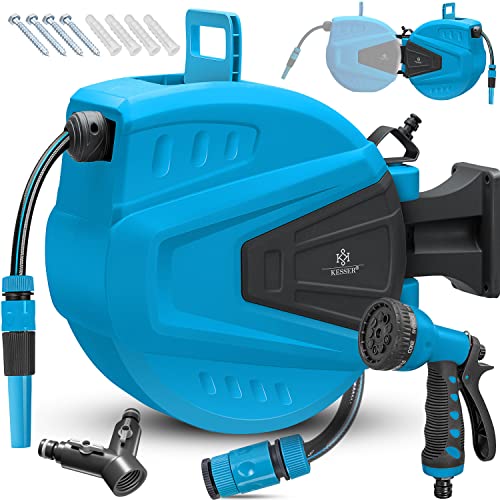 KESSER® Schlauchtrommel Wasser 30+2m Schlauchaufroller Inkl....