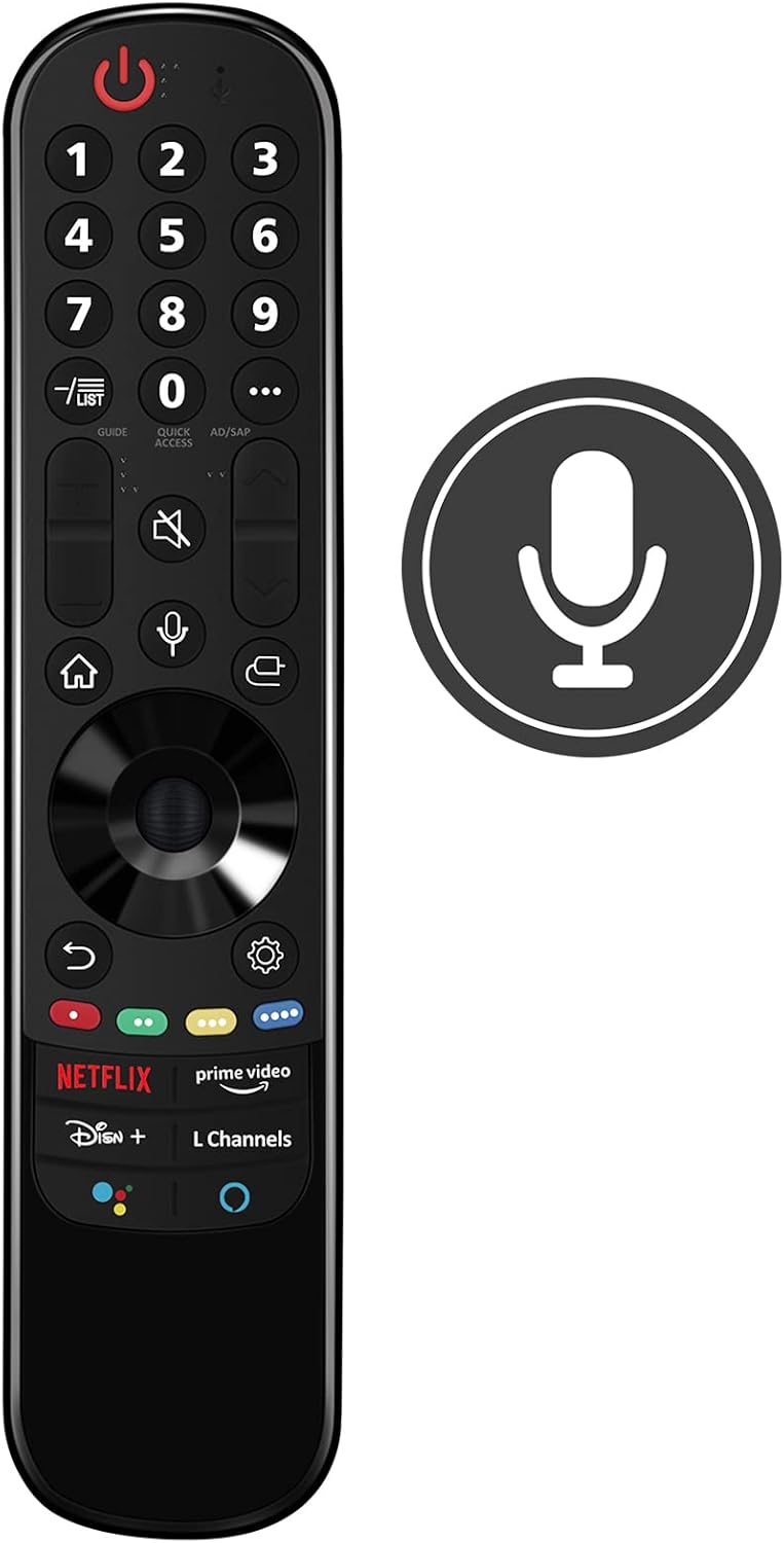 MR21GA Replacement Voice Remote Fit for LG LED TV 65UP8000PUA 70UP8070PUA 75UP8070PUA 82UP8770PUA 86UP8770PUA OLED48A1AUA OLED48A1PUA OLED48C1AUB OLED48C1PUB OLED55A1AUA OLED55A1PUA - Image 3
