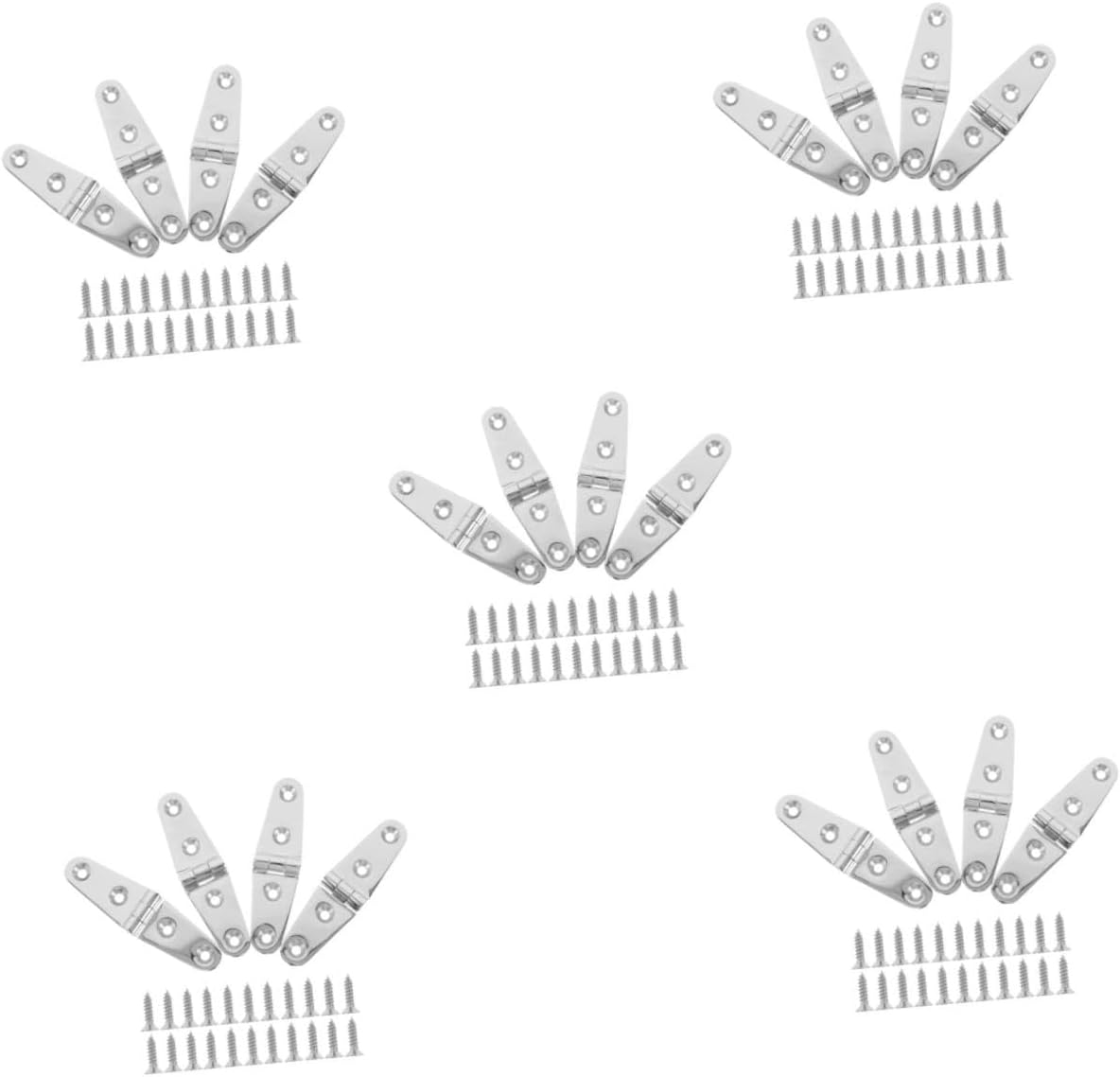 20pcs Mirror Polished Marine Hinges Heavy Duty Steel Hardware for Boat Yacht Cabinet Hatch Do