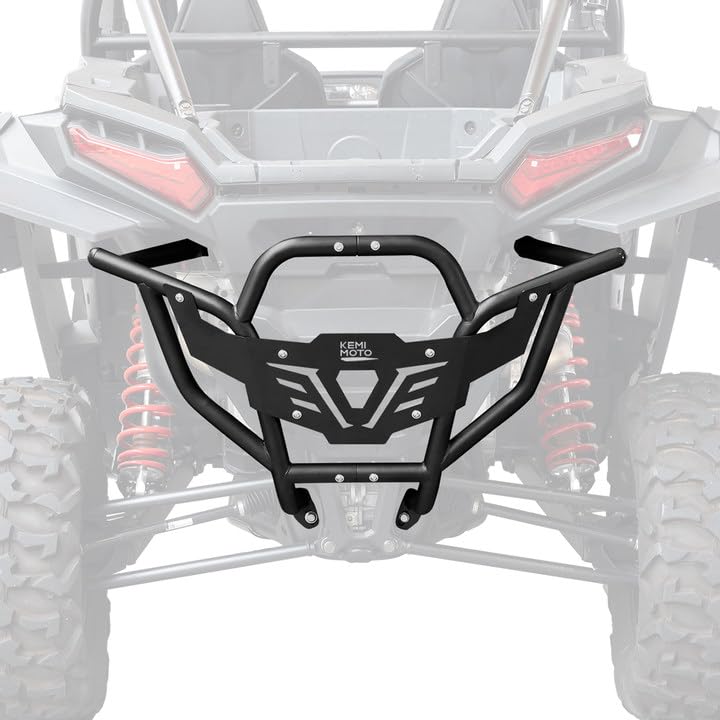 KEMIMOTO Heavy Duty Steel Rear Bumper Compatible with 2024 2025 Polaris RZR XP 1000/ XP 4 1000 Accessories - 1.5 inch Tubing Black Non-Rust Coating 2/4-Seat Replace # 2884514