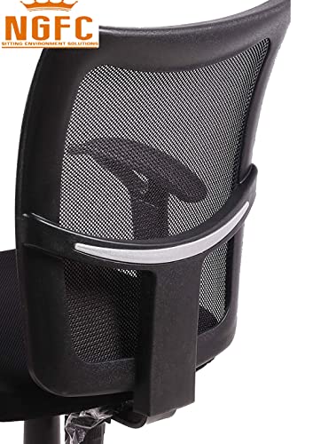 Image of NGFC Breathable Mesh Executive Chair with Padded Seat and Flip-Up Arms (Black, Pre-Assembled)