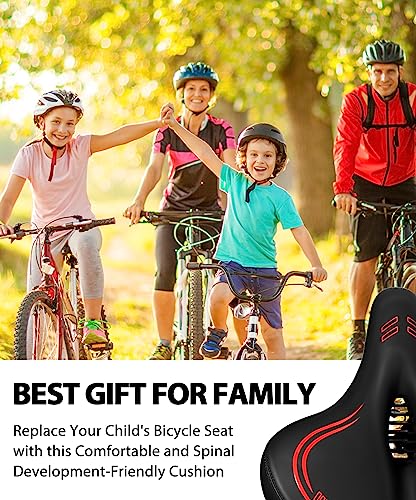 𝟮𝟬𝟮𝟯 𝗡𝗲𝘄 Wide Bike Seat Cushion For Peloton Bike & Bike+, Bicycle Seat Replacement For Men & Women, Comfort Oversized Saddle Compatible With Peloton, Spin Bike & Exercise Bike (Red) #TOP4