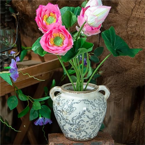 Pots de fleurs amusants en céramique grise style rustique - 3