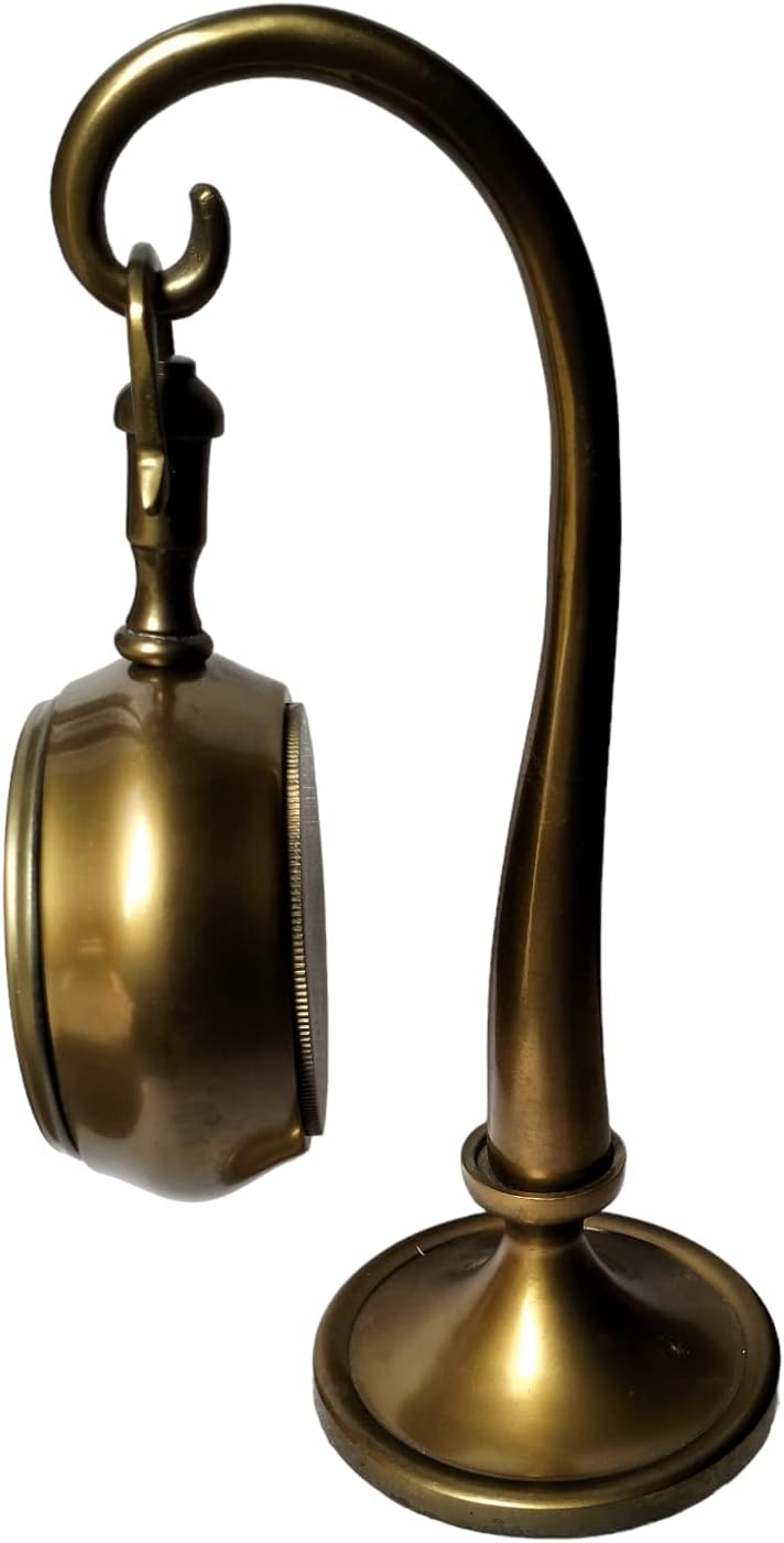 10-inch Moon Stand Table Clock for Living Room and Office, with a Brass Antique Finish by Antique New Simple Look.VintiquE