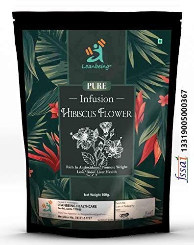 Leanbeing Organic Hibiscus Flower Powder (7.05 oz) para el cuidado del cabello y la piel
