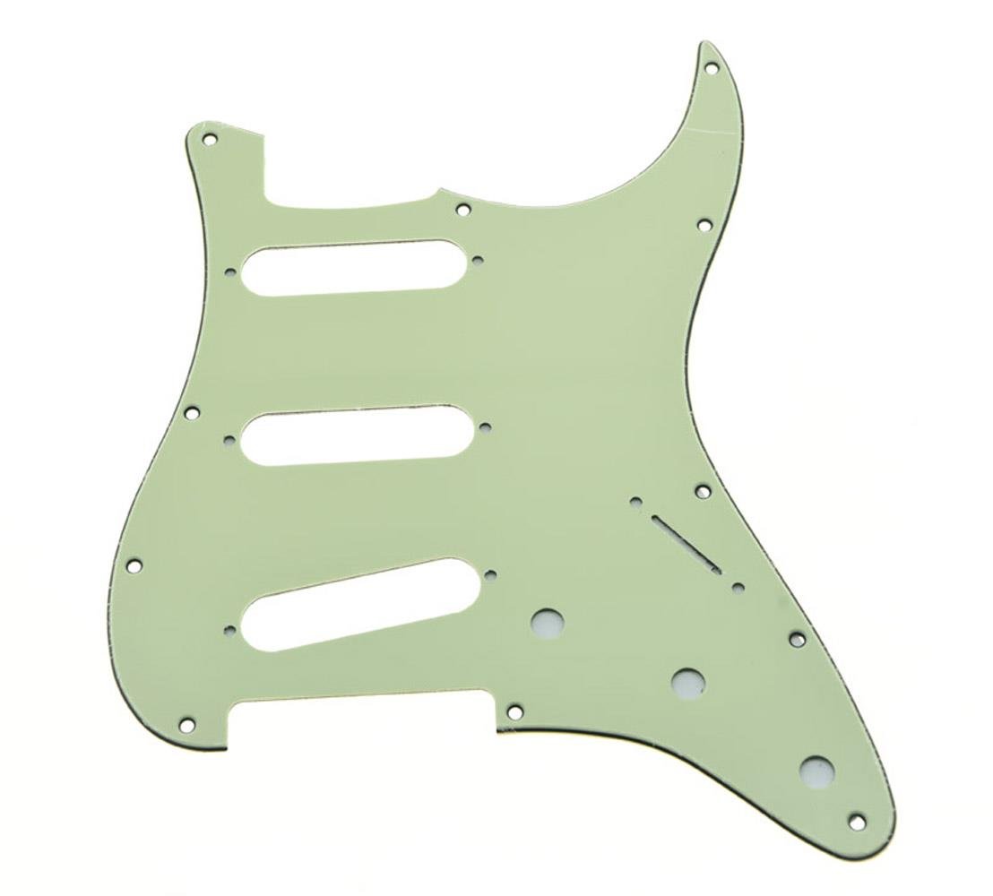 KAISH 11 Hole ST/Strat Style Guitar Pickguard Bridge Reversed ST Pick Guard for Jimi Hendrix Stratocaster/Strat Mint Green