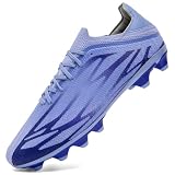 ASOCO DREAM Scarpe da Calcio Uomo Scarpe da Calcetto Professionali Tacchetti Scarpe da Allenamento All'aperto Scarpe da Ginnastica,Viola,42 EU