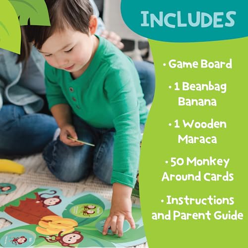 Image of Peaceable Kingdom Deluxe Monkey Around First Game for Toddlers Interactive Play with Parent Ages 2+