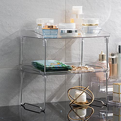 Image of Enakshi Bathroom Countertop Organizer Foldable Rack Clear for Pantry Bedroom Office|Business & Industrial | Office | Office Supplies | Desk Accessories | Desk & Drawer Organizers