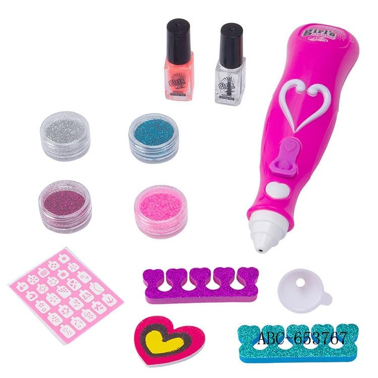 Ixora Nail Art Studio, Nail Salon Glitter Set, salon game at home and throw Glitter Accents Nail Art Party Nail Care Essentials- Girls 5 to 10 Years Old 2