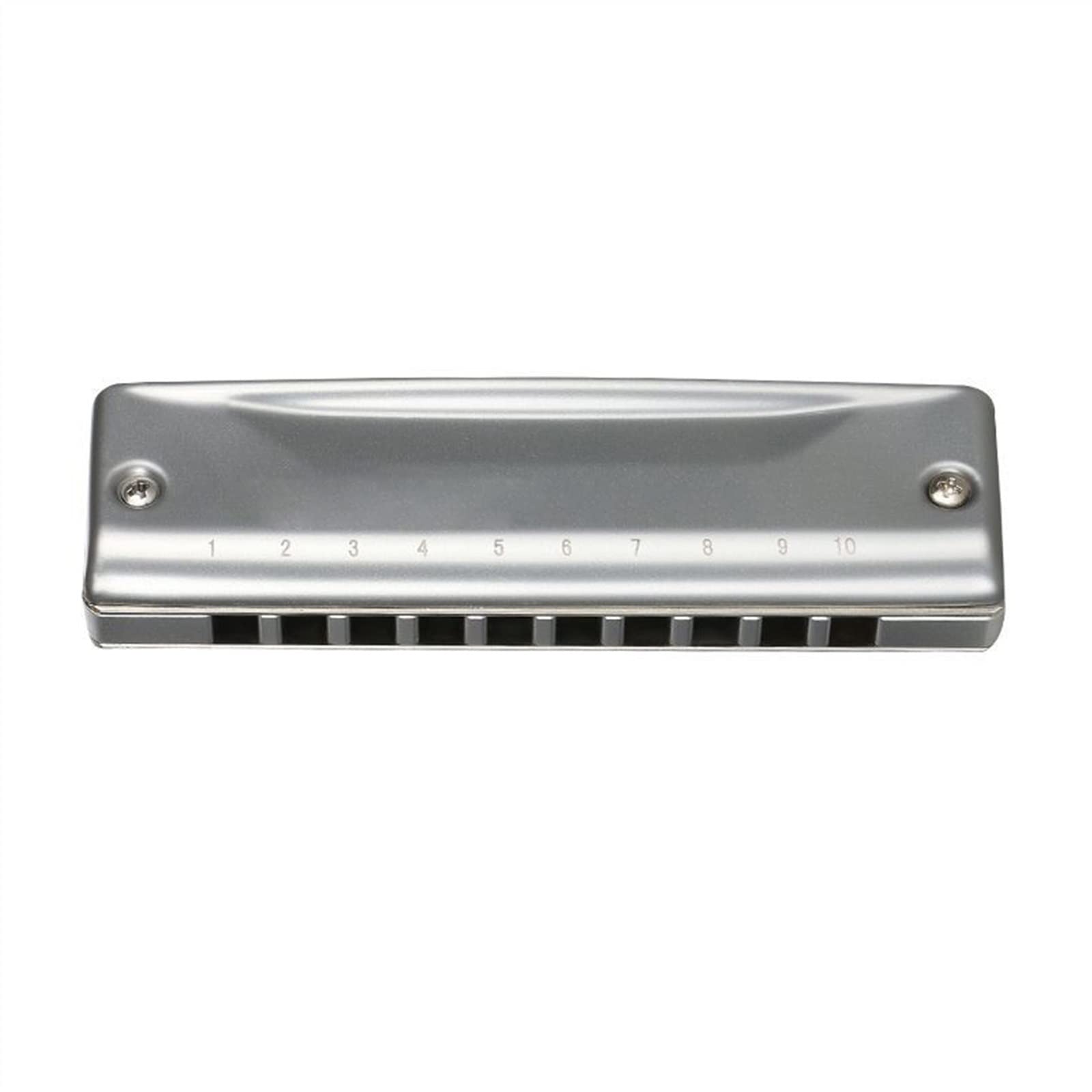 10-dołkowa Harmonijka Ustna W Tonacji C Dla Początkujących Profesjonalnych Dorosłych Grających Na Harmonijce Harmonijka Dla Początkujących (Color : Silver D tone)