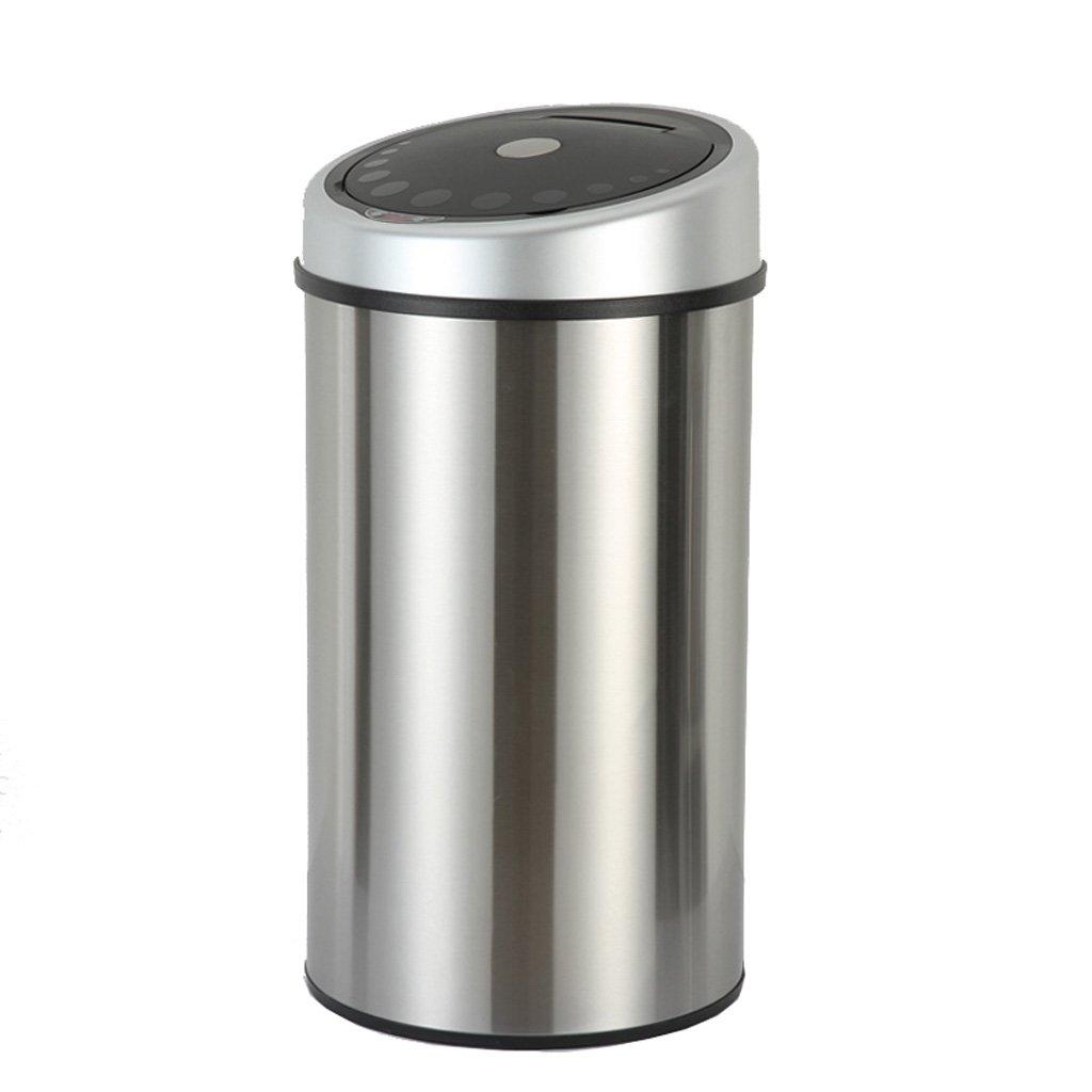 Portable European-Style high-Capacity Smart Induction Trash can Silver Garbage Back to The Kitchen Trash Can Recycler (Size : 30L) (30L)