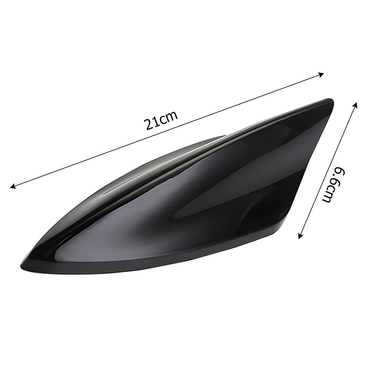 CGEAMDY Antena de aleta de tiburón, decoración para coche, universal, para coche, SUV, camión, furgoneta (negro)