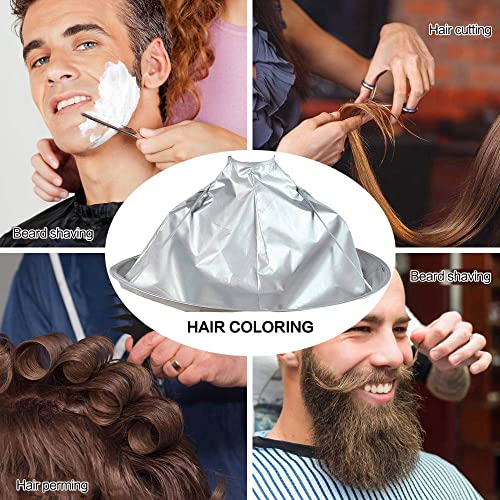 Foto von Tipport Haarschnitt Friseurumhänge,Haar Schneideumhang Regenschirm, Flexibel Klettverschluss Barttuch Rasur Schürze,Leichtgewicht Wasserdicht Haarschneidezubehör für Familien Friseursalon
