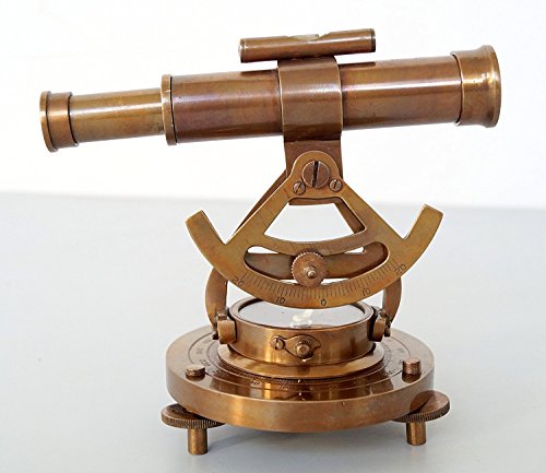 A S Handicrafts Antique Vintage Brass Theodolite Alidade Telescope Compass Instrument Gift Item