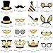 Premium Birthday Photo Booth Props Kit, 16 Black & Gold (No Glitter), Durable & Easy-to-Use Photobooth Props Signs for Memorable Photos & Unforgettable Celebrations by PixiPy
