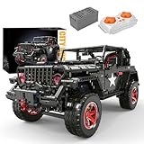 RC Off-Road SUV Wrangler Black Warrior Building Kits, 1/8 Scale Pickup Truck Car with Remote Control...