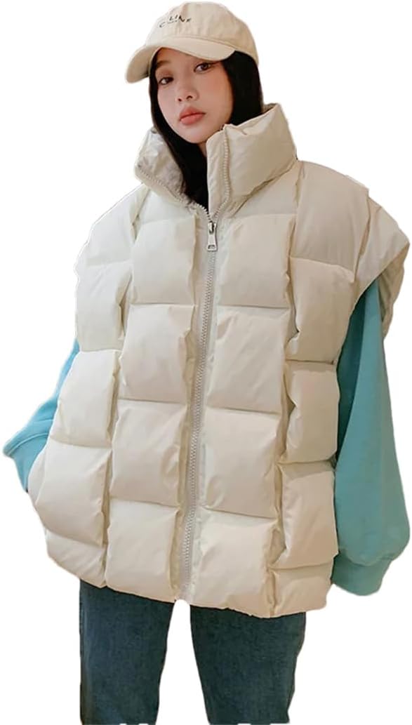 Women Sleeveless Vests Korean Loose Warm Down Cotton Waistcoat Female Parkas Tops