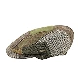 Men's Irish Flat Cap, Patch Cap Style, Woven In Ireland, 100% Irish Wool Cap