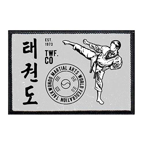 Taekwondo Martial Arts World Federation Morale Patch | Hook and Loop Attach for Hats, Jeans, Vest, Coat | 2x3 in | by Pull Patch Taekwondo Martial Arts World Federation Morale Patch | Hook and Loop Attach for Hats, Jeans, Vest, Coat | 2x3 in | by Pull Patch