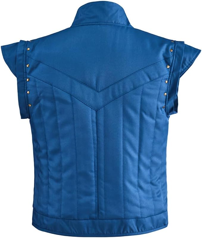 Prince Flynn Rider Cosplay Costume Vest Blue Renaissance Medieval Style Waistcoat for Men - Image 4